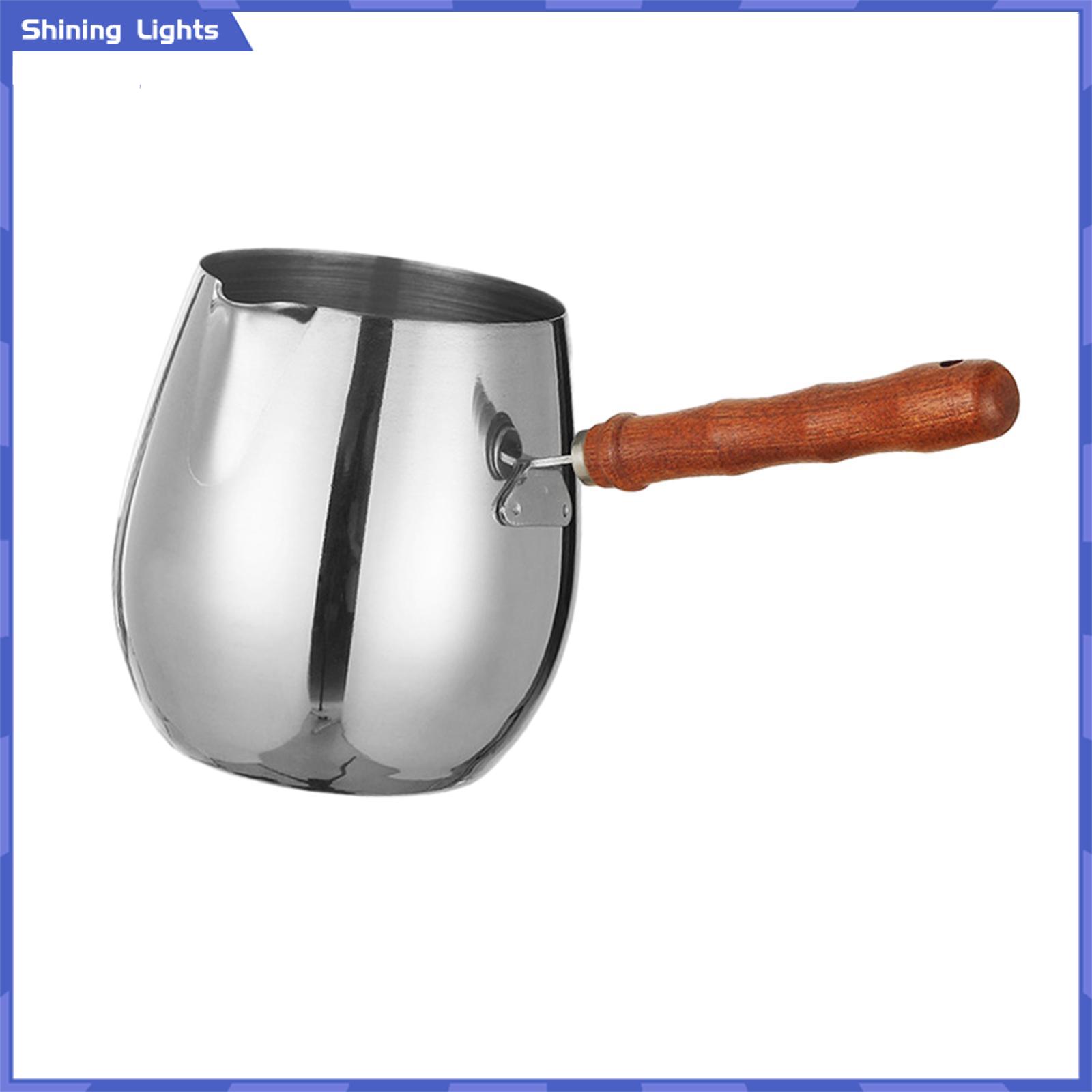 Baoblaze Stainless Steel Turkish Coffee Pot Convenient to Use Butter Warmer Pot