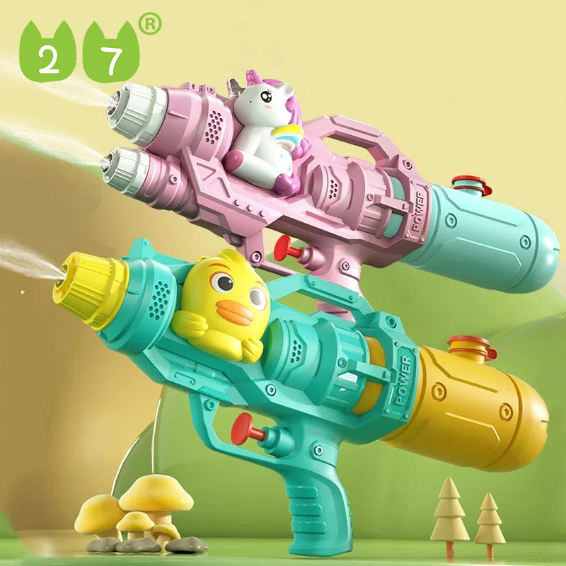 27KIDS ของเล่นเด็กปืนฉีดน้ำหัวฉีดคู่ขนาดใหญ่เป็ดไดโนเสาร์เล่นปืนฉีดน้ำของเล่นชายหาดสำหรับผู้ใหญ่ water gun ราคา 179 บาท*ส่งฟรี