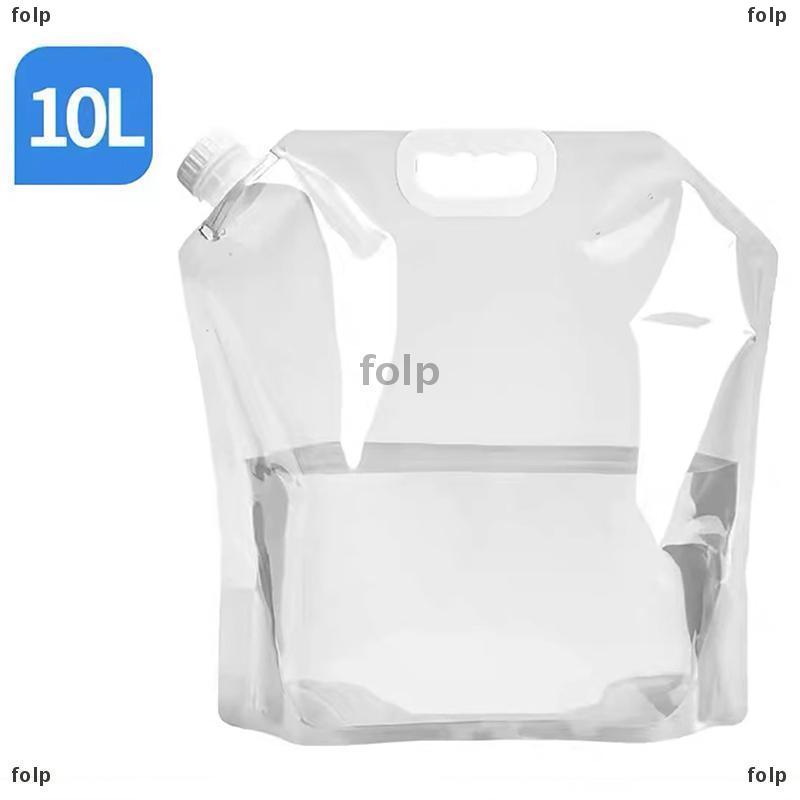 [COD] folp 5 10L ngoài trời xách tay gấp túi nước với vòi nước đi xe đạp đi du lịch và cắm trại nhựa dày công suất lớn túi nước - 2