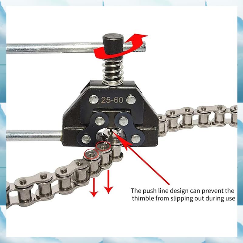 (DVPC) Motorcycle Bike Chain Tool Link Splitter Roller Chain Bicycle Go Kart ATV Chains Replacement Tool for 25H-60H Chains
