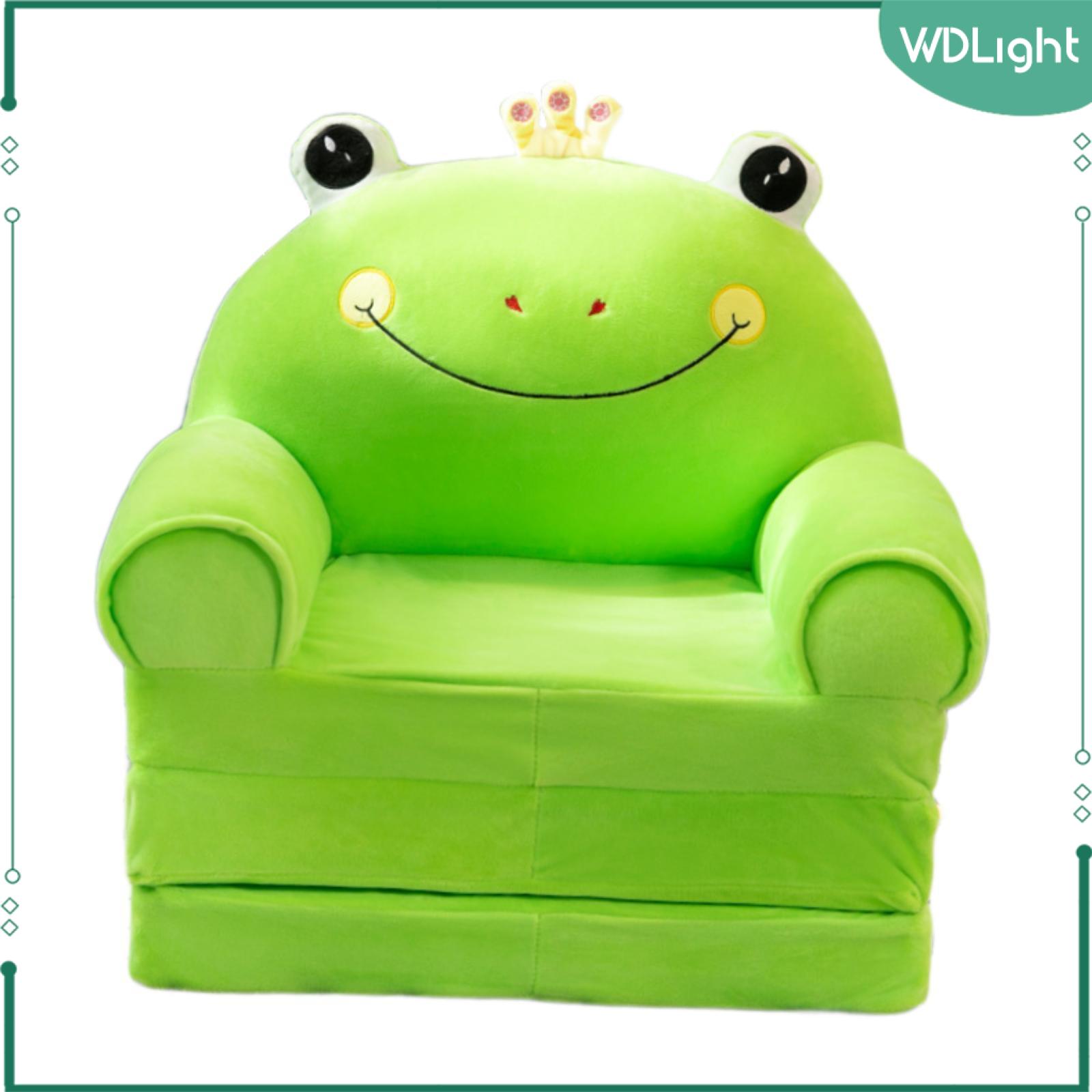 WDLight Kids Couch Fold Out Convertible Sofa to Lounger 2 in 1 Cute Washable Furniture Chair Folding for Bedroom Living Room Home - 2