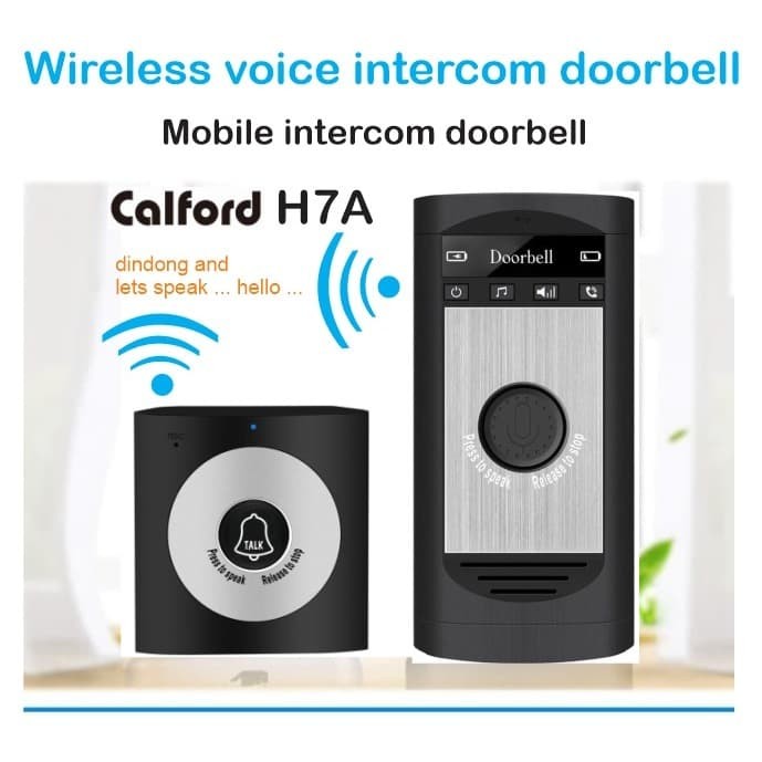 WIRELESS INTERCOM DOORBELL - 2 WAY VOICE TALK - LONG RANGE CALFORD H7A Giá 699,000 Đồng*Miễn phí vận chuyển