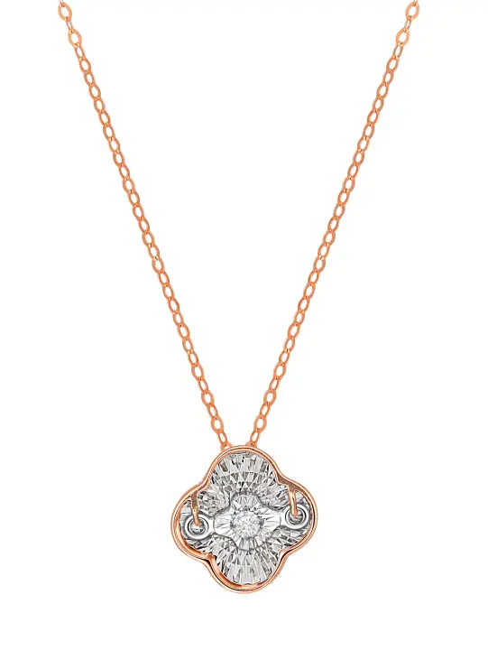 Goldheart Dazzlo Diamond 14K Rose Gold and White Gold Necklace