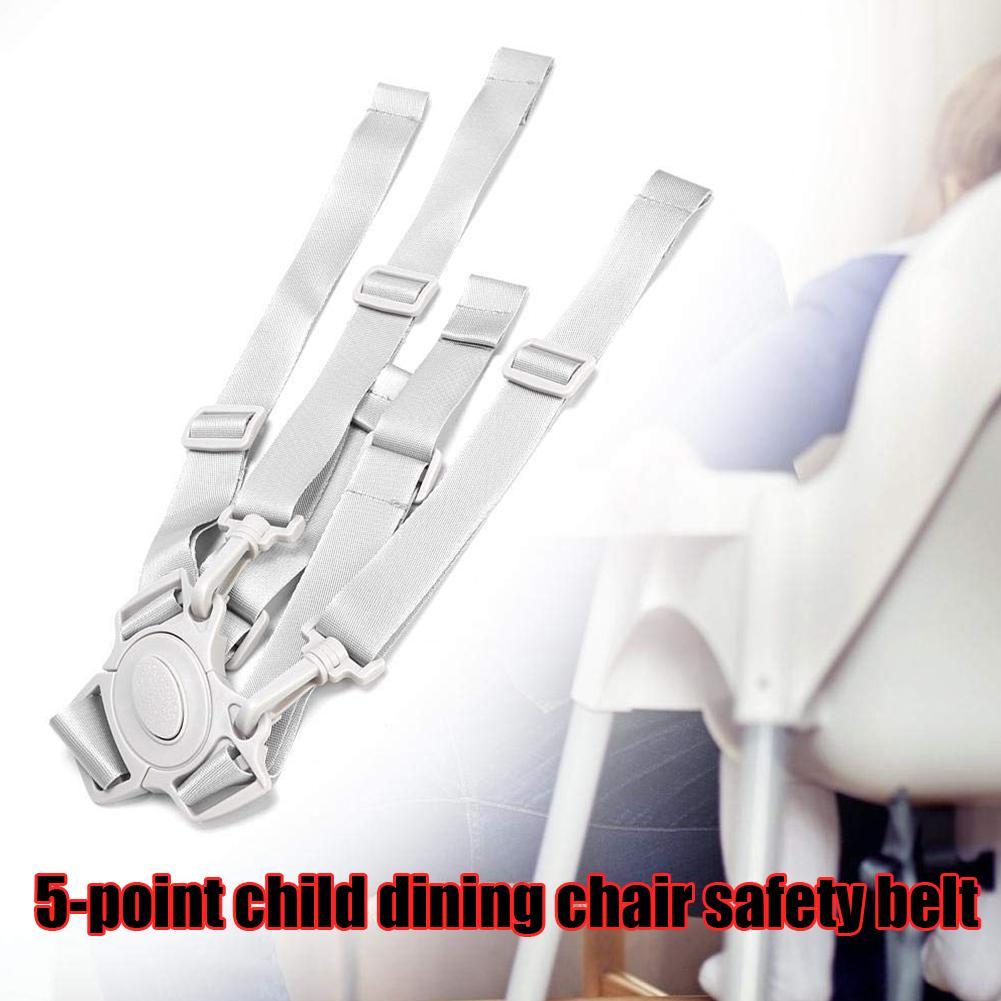 Universal เก้าอี้ทานอาหารสำหรับเด็กที่นั่งเข็มขัดเด็กความปลอดภัยสายรัด5จุดแบบพกพาเข็มขัดนิรภัย C9D1