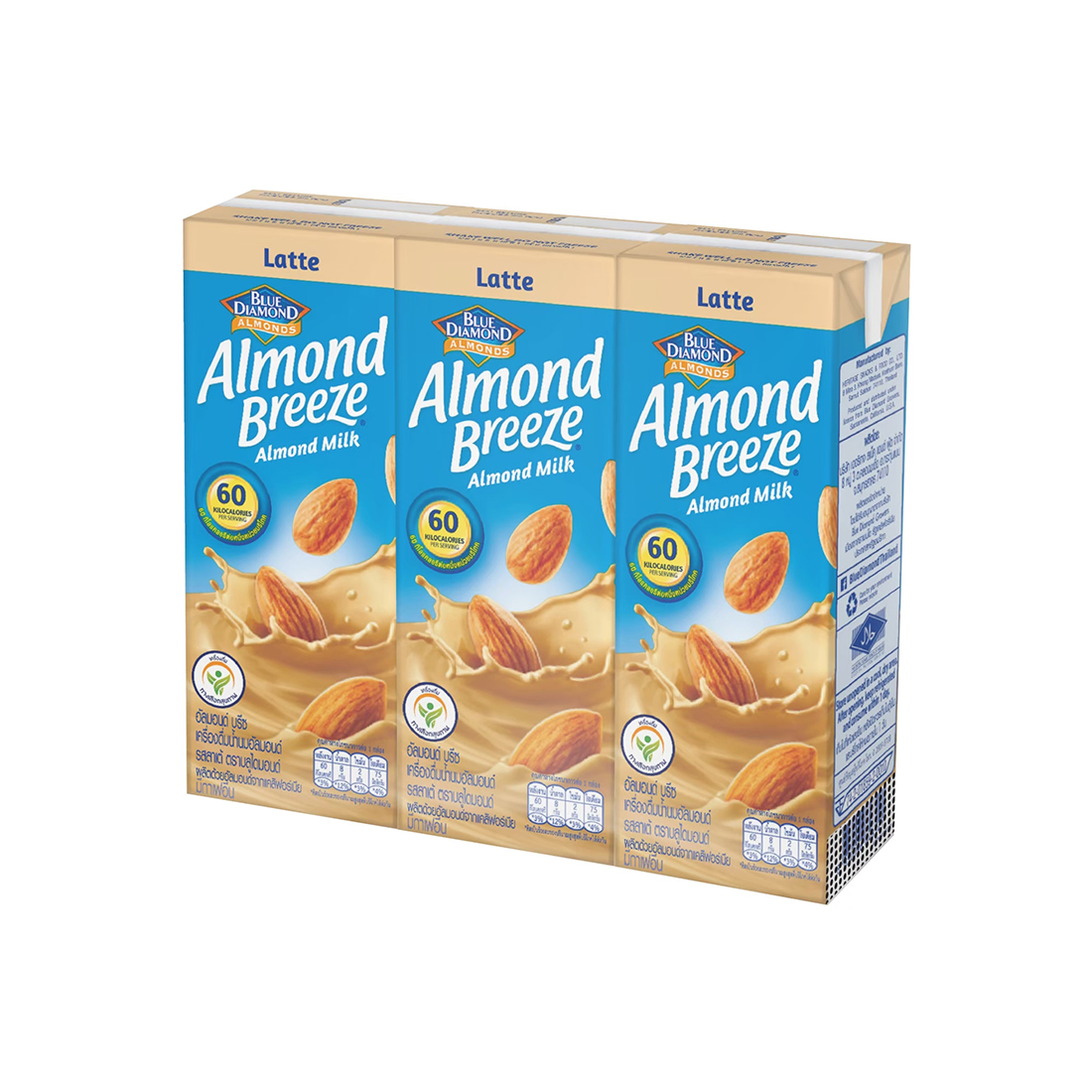 BLUE DAIMOND ALMOND BREEZE LATTE 3X180ML ราคา 65 บาท*ส่งฟรี