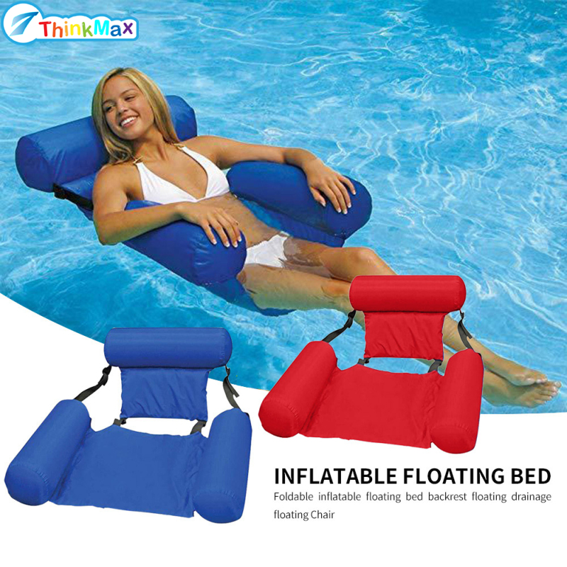 Summer Inflatable Foldable Floating Row Swimming Pool Water Hammock Air
