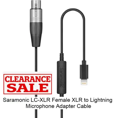 Saramonic LC-XLR Female XLR to Lightning Microphone Adapter Cable for iOS Devices