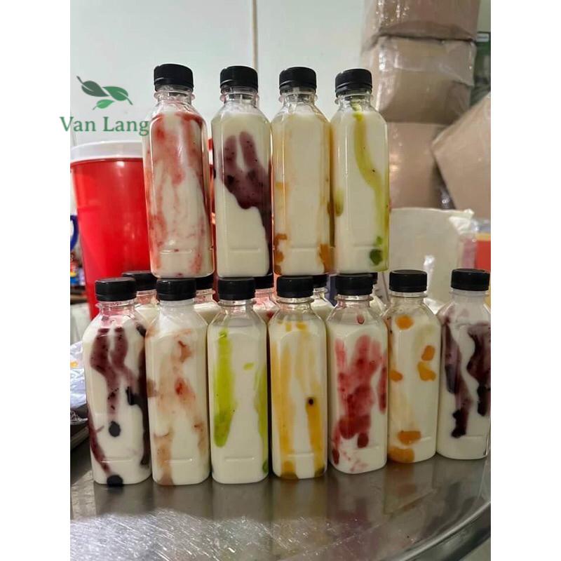 Combo 50 chai nhựa đựng trà sữa - chai nhựa kèm nắp 330ml - sỉ lẻ