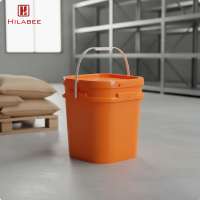 Square Bucket with Lid Heavy Duty Storage Container Food Grade Plastic Pail for Kitchen or Industrial Use