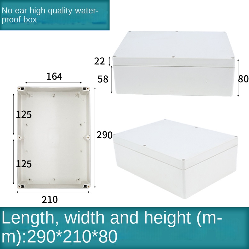Vỏ Nhựa Chống Nước 290x210x80 mm | Kehua F-type Xám Công Nghiệp IP65 Hộp Tủ Điều Khiển Tự Động Hóa Công Nghiệp