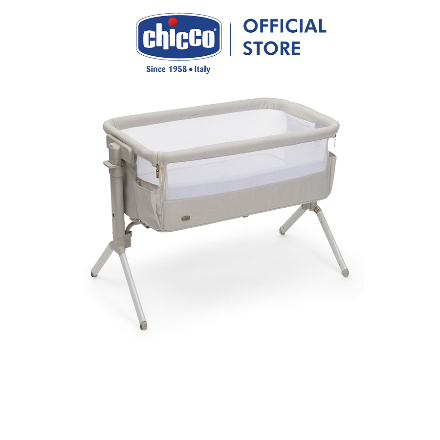 Cũi kề giường đa năng Chicco Next2me Armonia màu ghi/màu be