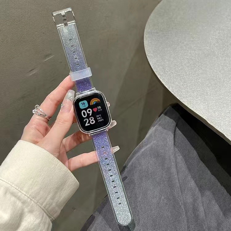 Dây đeo trong suốt lấp lánh sang trọng có vỏ cho Xiaomi Redmi Watch 5 Active Strap / Redmi Watch 5 L