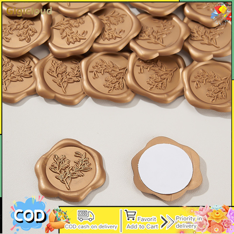 100Pcs Wax Seal Stickers Wedding Invitation Envelope Seal Stickers Decorative Stamp Sticker For Envelopes Christmas