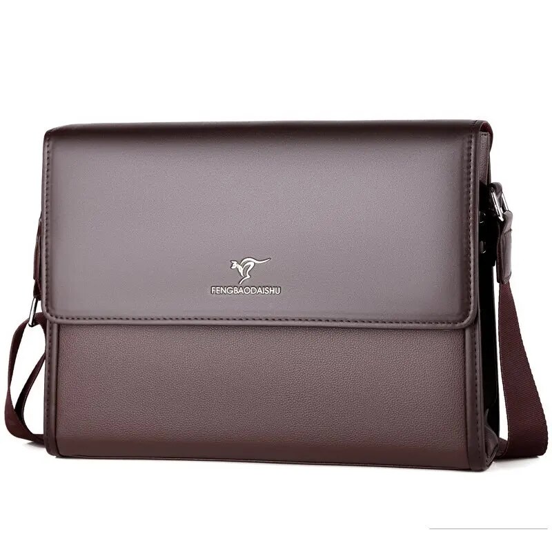 ZZOOI 2023 New Briefcase Business Crossbody Bag for Men Bags Messenger Bag Vintage Sling Bags Vegan Leather Male Bag Shoulder Bag ราคา 1,124 บาท*ส่งฟรี