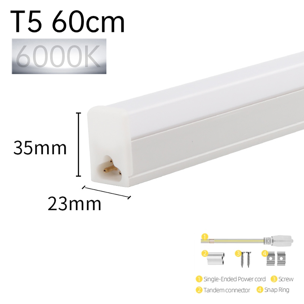 【3 Days Delivery】T5 Led Tube Light Led Bar Tube Fluorescent Light 220V 30CM/60CM Kicthen Cabinet Lights Arc Purification Tubelight Energy Saving Batten Table Desk Study Lamp Wall Lighting Cool White For Office Household Industrial General Lighting PhIeo
