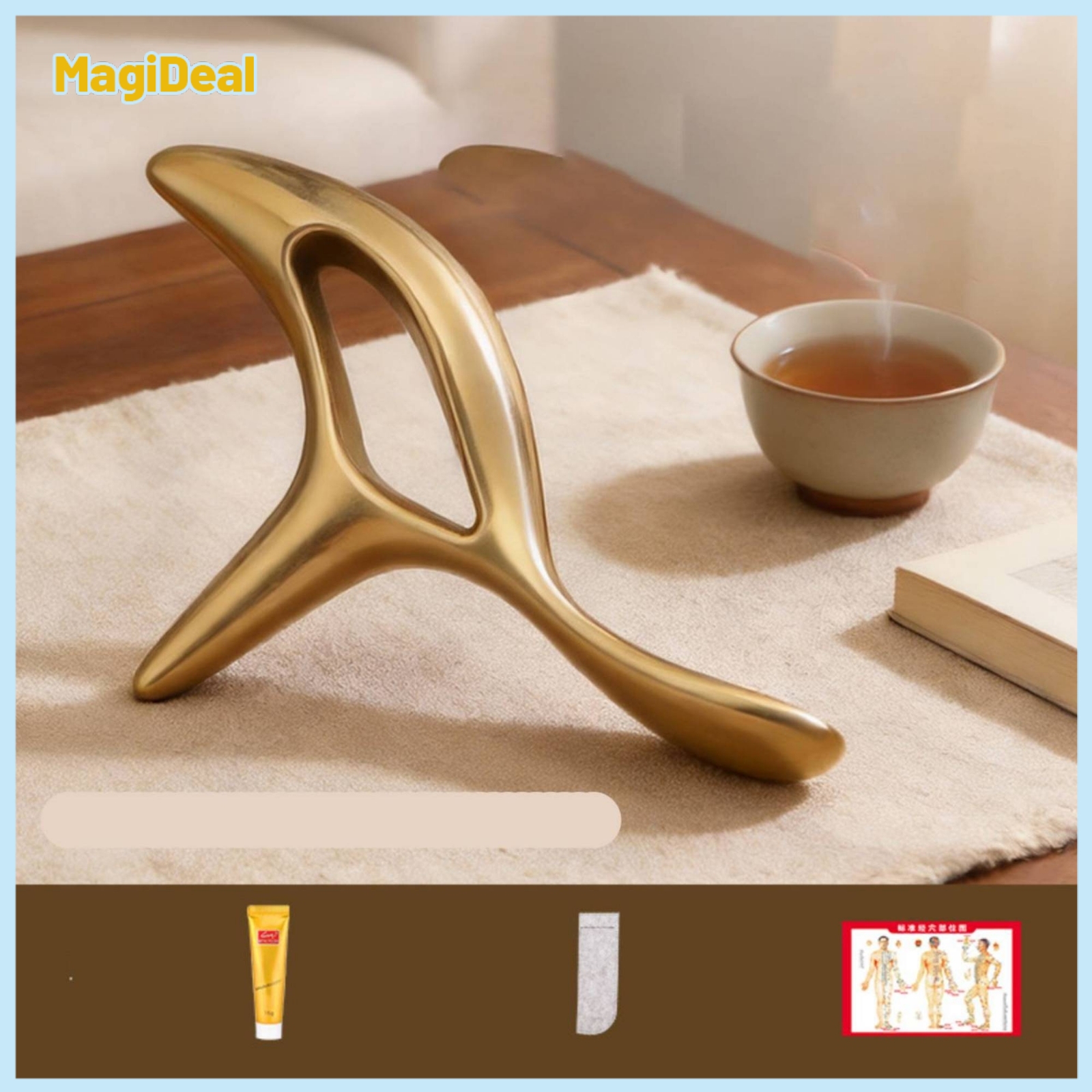 MagiDeal Polished Acupressure Bar Triangular Acupressure Stick Compact Massager Portable for Reflexology ราคา 5,241 บาท*ส่งฟรี