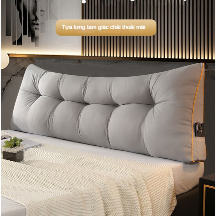 Tối giản Màu trơn giường đôi gối dựa đầu giường Nệm tatami bọc vải mềm gối bọc đầu giường