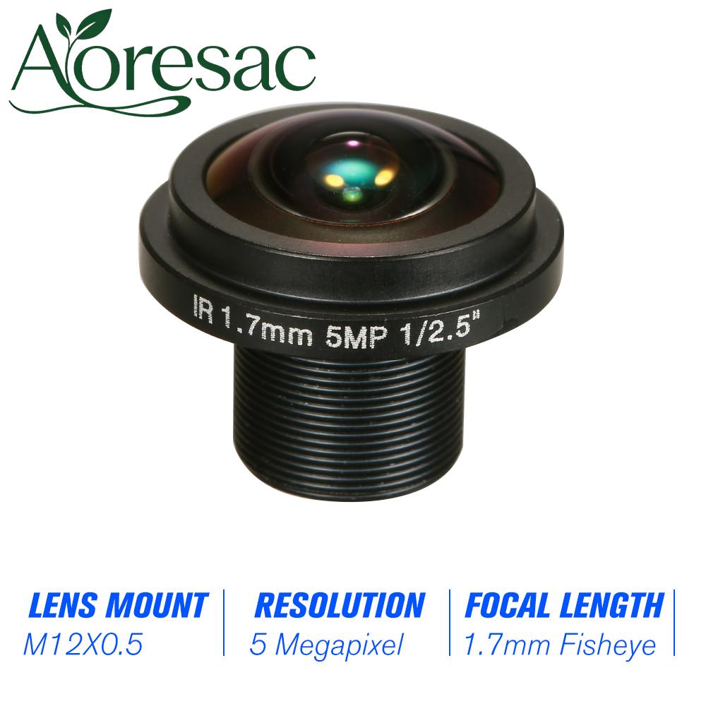 Aoresac 1.7 มม.เลนส์ Fisheye HD 5.0 ​​ล้านพิกเซล 1/2.5 F2.0 สำหรับกล้องวงจรปิด IP กล้อง 180 องศามุมกว้าง Panoramic กล้องวงจรปิดกล้องเลนส์ ราคา 276 บาท*ส่งฟรี