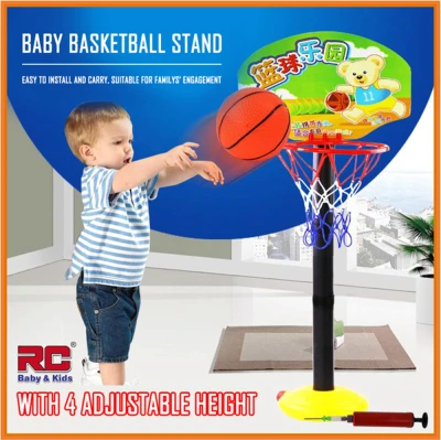RC-BabyKids Basketball / Toddler Basketball / Indoor Outdoor basketball / Height Adjustable Kids Toddler Basketball Stand Sport Set Kid Toy with Air Pump Basket Ball