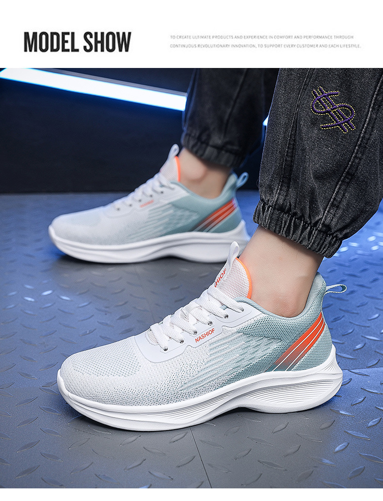 Sports Shoes for Men and Women Fly Woven Running Shoes Breathable Lightweight Fashion Trend Student Sport Sneaker Unisex - 6