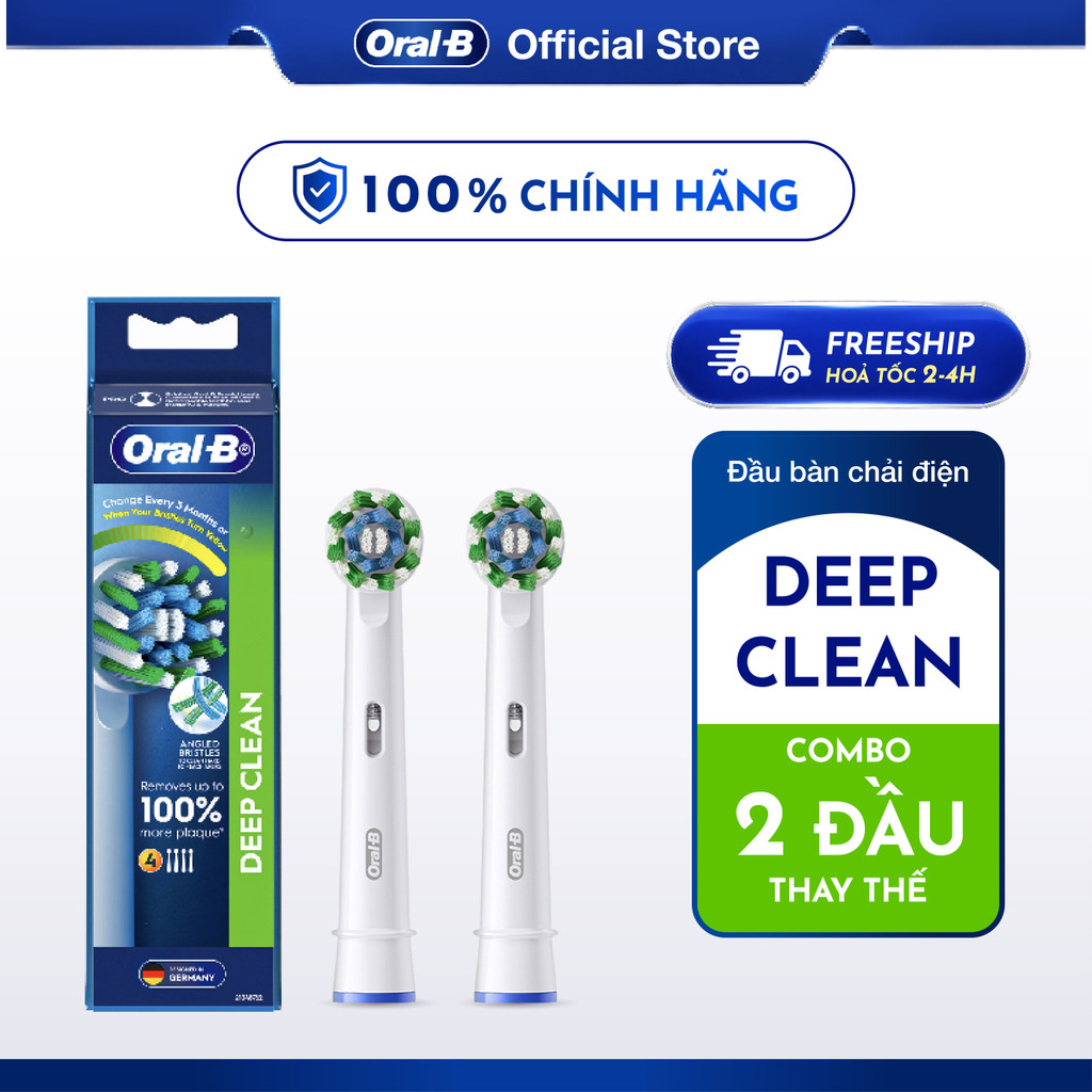 [HỎA TỐC] Combo tiết kiệm set 2 đầu bàn chải Oral-B Chính Hãng Vitality Pro Deep Clean/Whitening/Sensitive