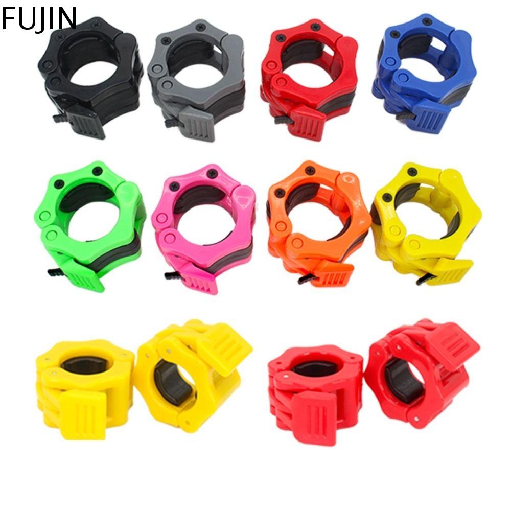 FUJIN 1 Pair 25/30mm Kẹp tạ thể dục Tháo lắp nhanh chóng Hình lục giác Khóa xoay tạ tay Đầy màu sắc Nhựa Vòng cổ tạ Cử tạ