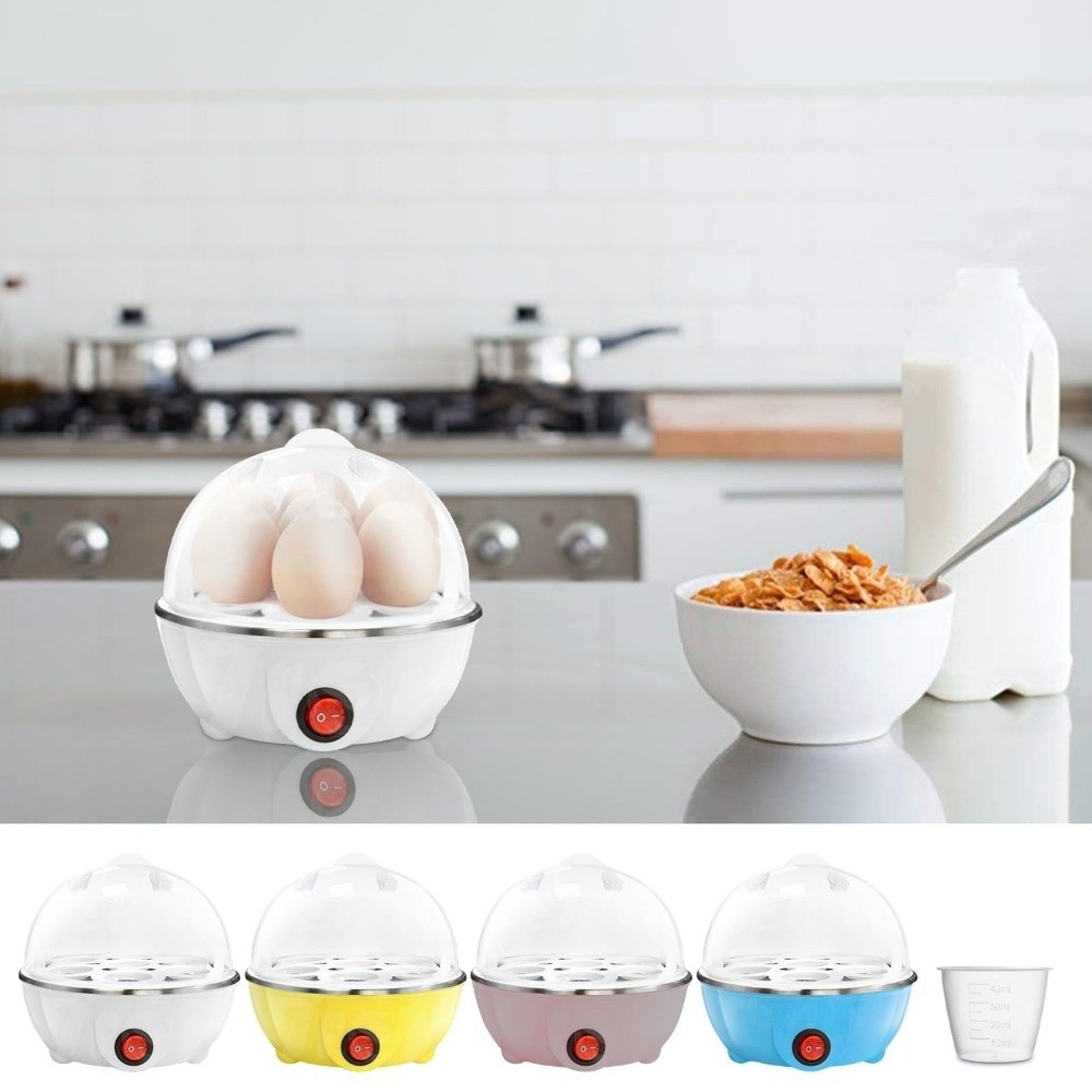 TU3Y Bền bỉ Nồi luộc trứng mini Tiết kiệm không gian Đa chức năng Nồi luộc trứng tự động  Dung tích 7 quả trứng Nồi luộc trứng điện