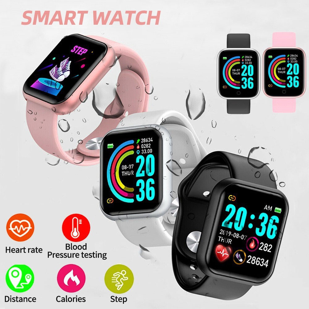 Đồng Hồ Thông Minh Y68Theo dõi sức khỏe Smartwatch Đồng Hồ Thông Minh Đeo Tay, Chống Nước Kháng Bụi IPX67 - Đinh Vị , Call Video ,An Toàn Cho Bé