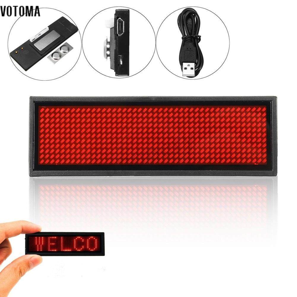 Hyc384 bảng tên điện tử mini tiện dụng thẻ tên led kỹ thuật số có thể lập trình được nhãn thông tin tên lăn có thể sạc lại hỗ trợ nhiều ngôn ngữ cho nhân viên bồi bàn thẻ đeo ngực led huy hiệu