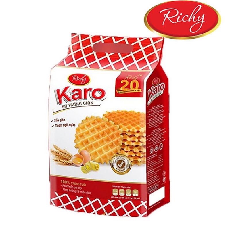 Bánh Karo bơ trứng giòn Richy túi 150gr