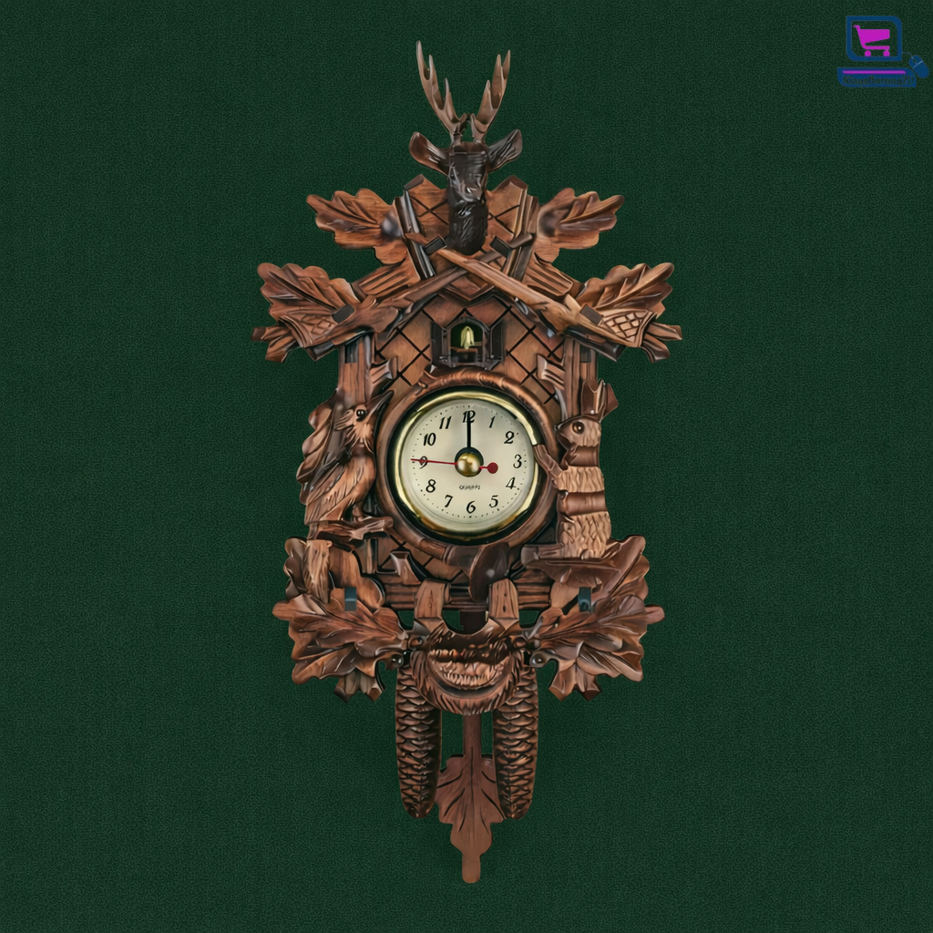 Vintage European Mini Cuckoo Wall Clock Antique Style Decorative Living Room Home Wall Decor Clock