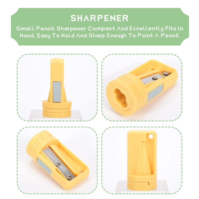 (XGYC) Carpenter Pencil Sharpener- 4 Pack Manual Pencil Sharpener for Flat Carpenter Pencils , Portable Pencil Sharpening Tool
