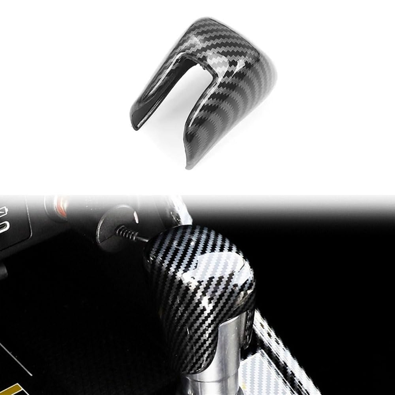 1 Piece Replacement Parts for -V 2023 2024 Center Console Gear Shift Knob Cover Trim Interior Accessories - ABS Carbon Fiber