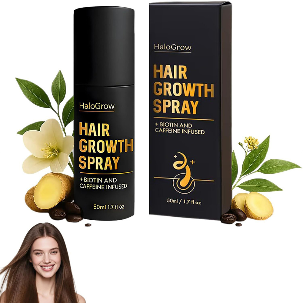 2Pack HaloGrow Hair Growth Essence Spray Veganic & Natural Serum 50ML