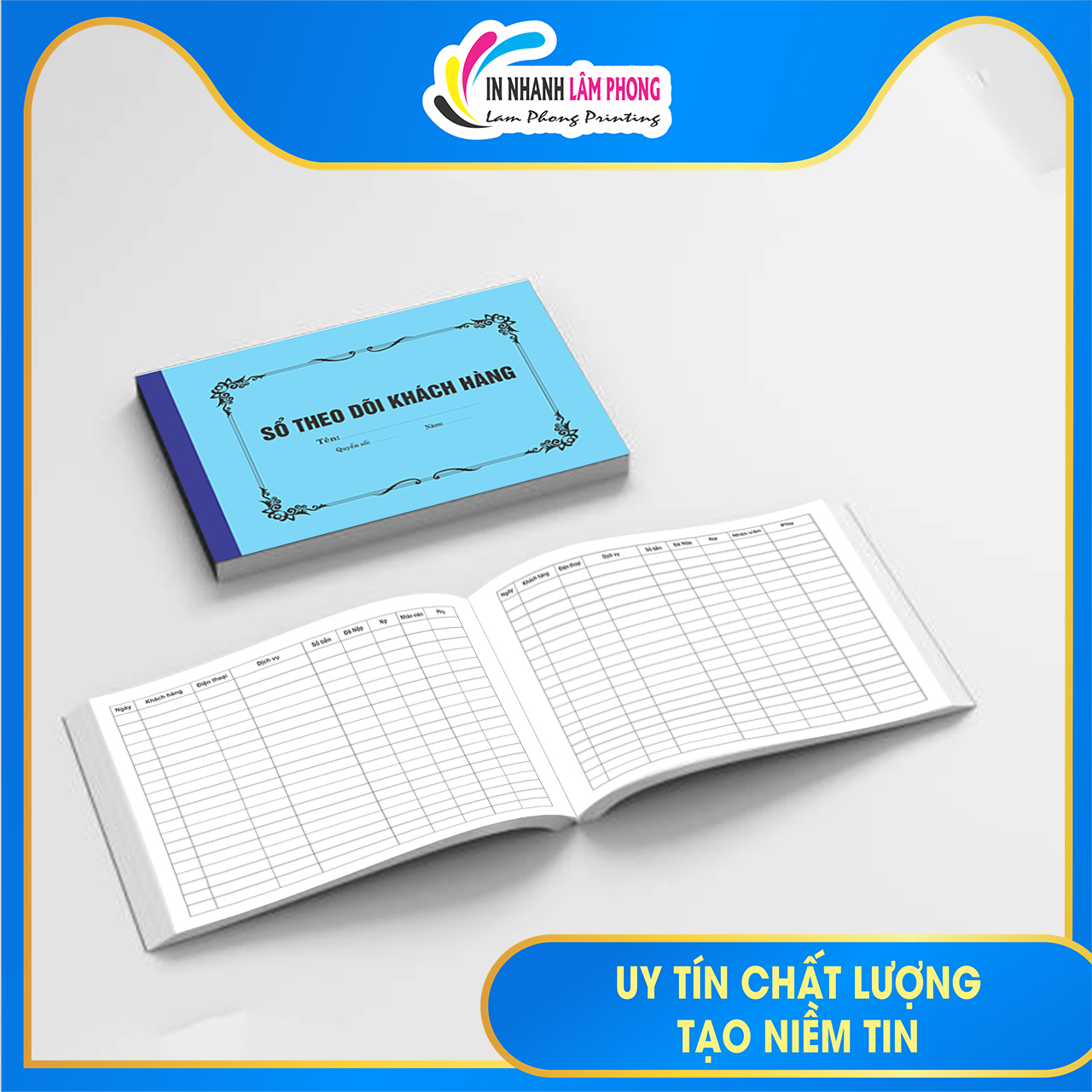 Sổ theo dõi quản lý khách hàng spa, thẩm mỹ, nha khoa,... kích thưuoc A4-A5