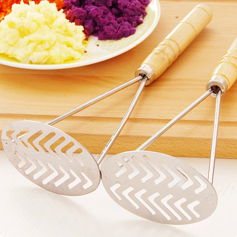1 cái khoai tây MASHER potatos thép không gỉ MASHER chống trượt xử lý đa chức năng khoai lang trái cây MASHER đồ dùng nhà bếp