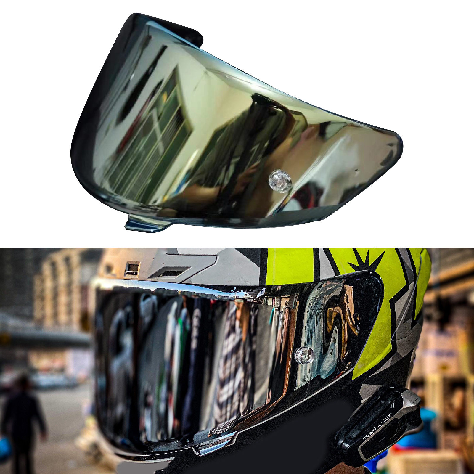 Mũ bảo hiểm kính bao kín mặt bảo vệ khỏi tia UV xách tay Revo bảo vệ Mũ bảo hiểm xe máy Visor cho kyt nfr nxr