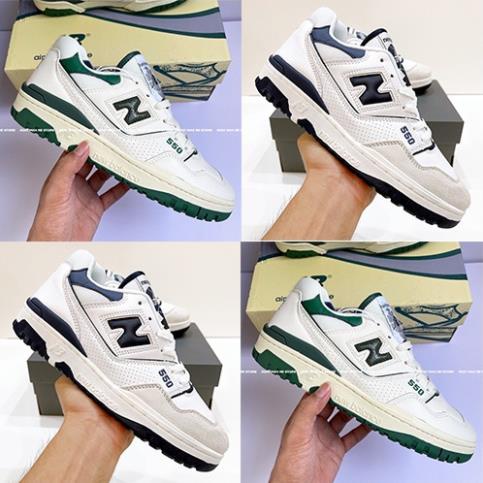 Giày New Balance 550 White Green và White Black, Giày Thể Thao NB550 Sneaker Đủ Size Nam Nữ Full Bill Box