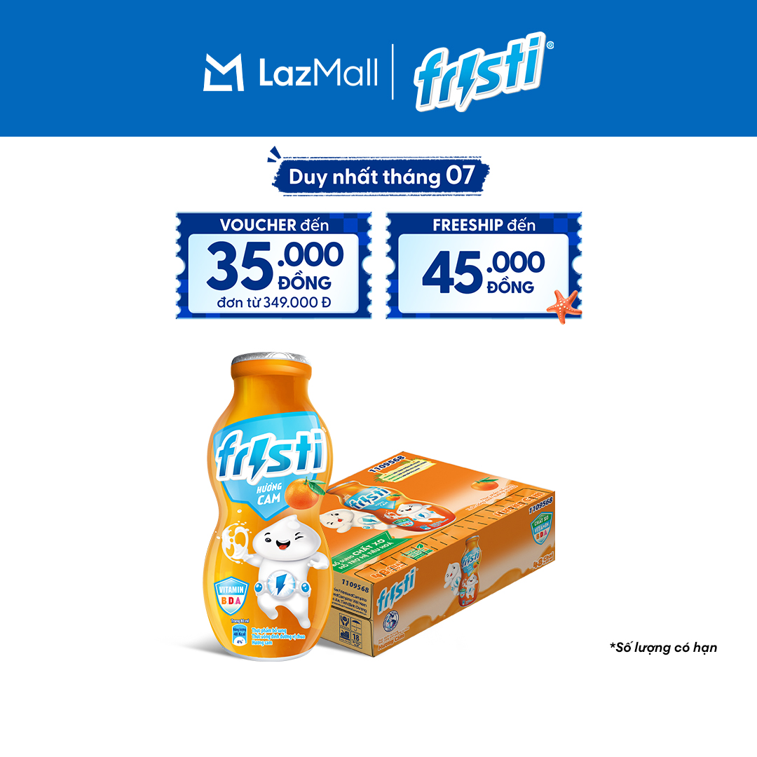 Thùng 48 Chai Sữa Chua Uống Fristi Hương Cam 80ml (48x80ml)