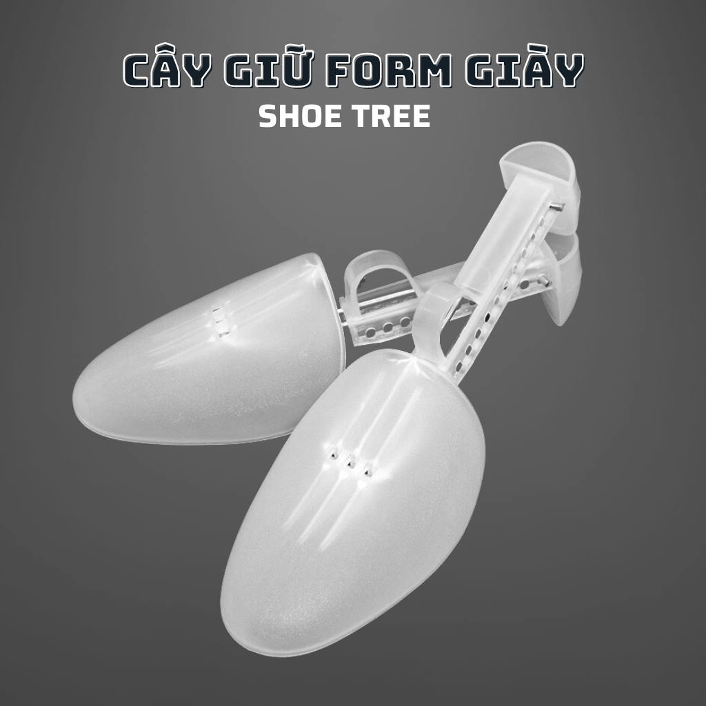 Cây giữ form giày shoe tree nhựa tùy chỉnh size màu trắng