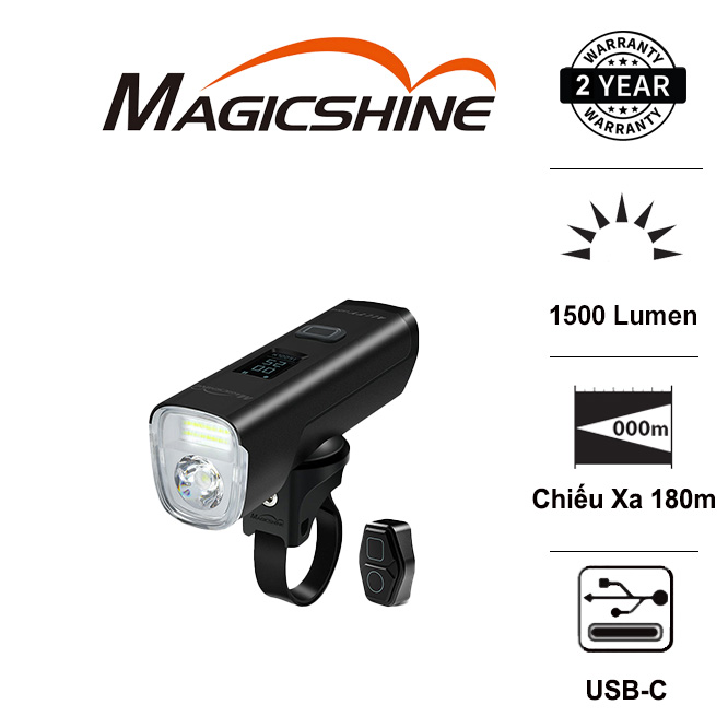 Đèn xe đạp MAGICSHINE RAY1600B sáng 1600 lumen pin 5200mAH hai quầng sáng