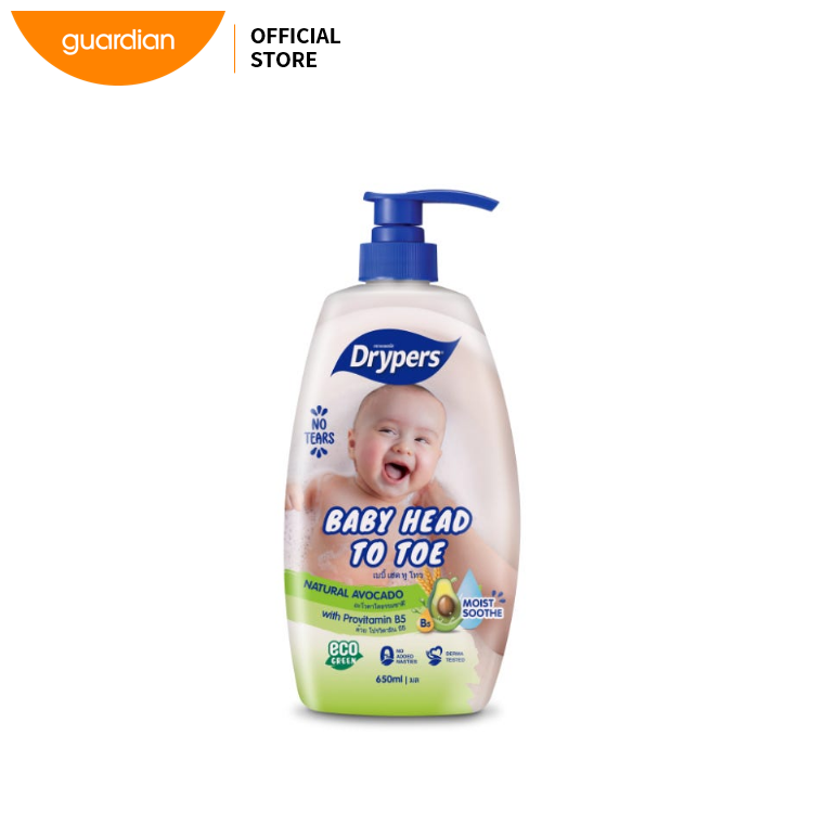 Drypers Baby Wash Head To Toe Avocado 650ml