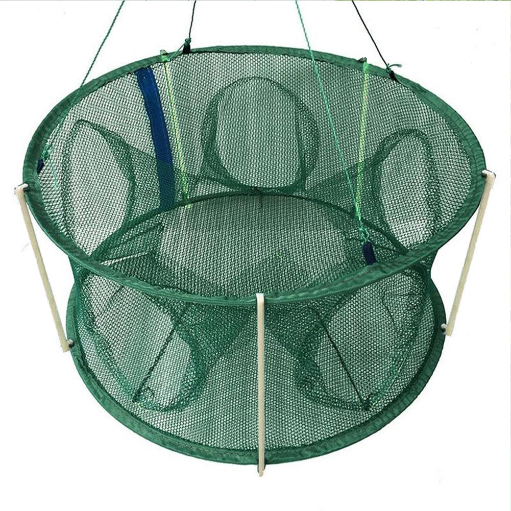 【New Arrival】Automatic Fishing Net Trap Cage Folding Round Shape Shrimp Crabs Fishing Network