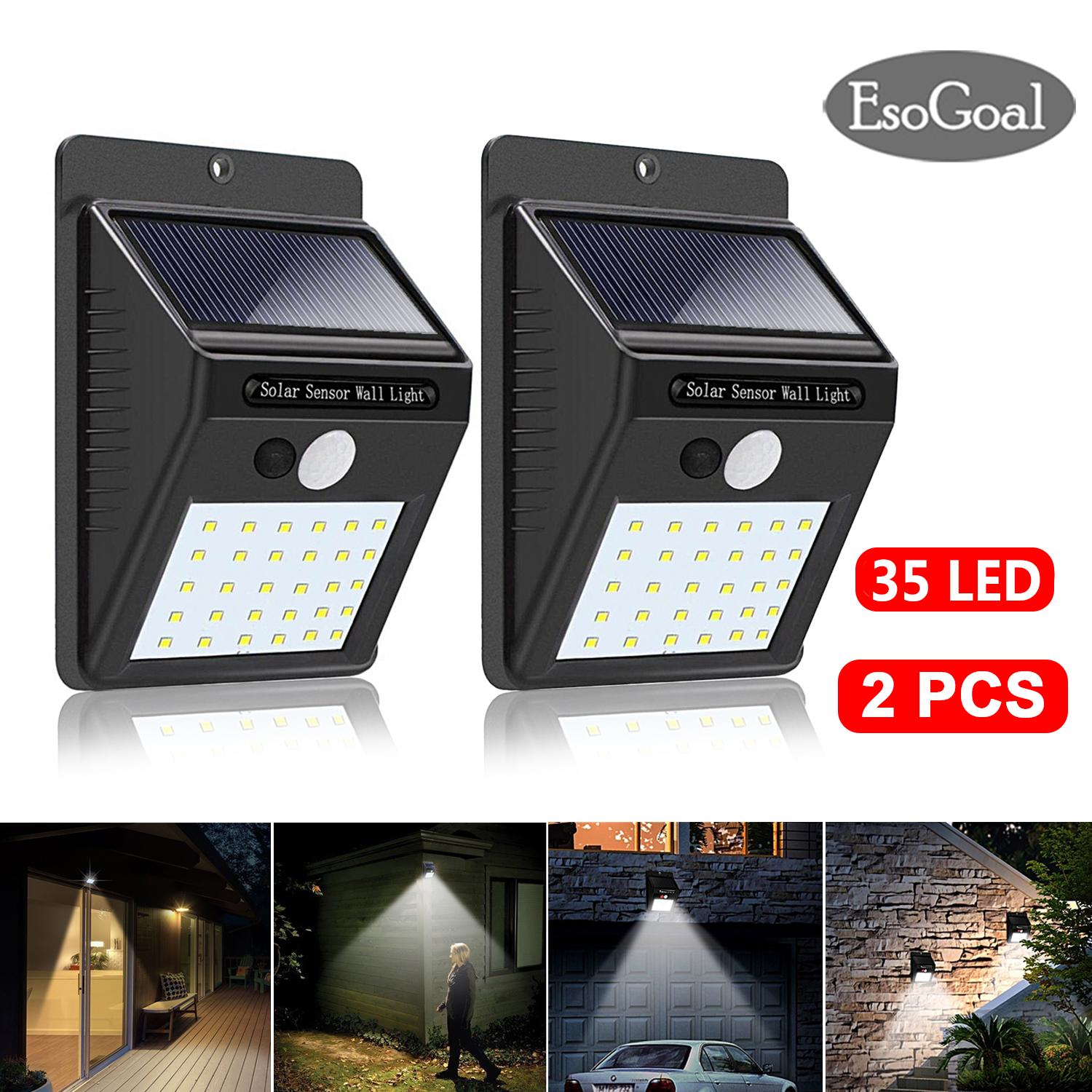Solar Powered Lights Lighting Lazada Sg Esogoal 35 Led Solar Lights Outdoor Lighting Waterproof Powered Motion Sensor Light Wireless Security