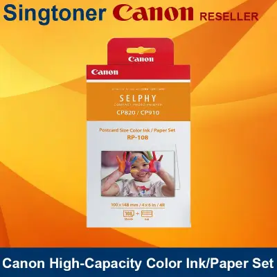 [Original] Canon RP-108 High-Capacity Color Ink/Paper Set RP108 for CP1200 CP-1200 CP1300 CP-1300 etc