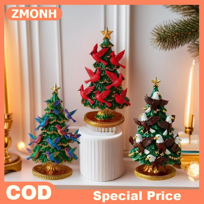 ZMONH รูปปั้นเรซิ่นตกแต่งโต๊ะในร่มรูปต้นคริสต์มาสประดับยอดดาวสำหรับตกแต่งงานอดิเรกแนววินเทจ ราคา 201 บาท*ส่งฟรี