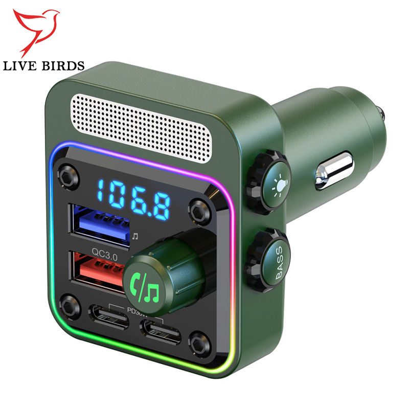 2024NEW BC91 FM Transmitter For Car Dual PD QC3.0 Fast Car Charger HIFI