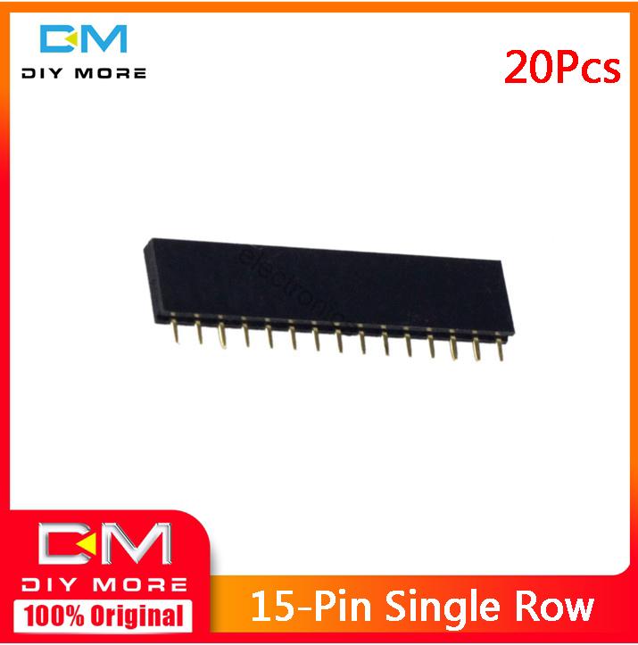 10PCS  NEW Single Row 1X15 15Pin 2.54mm Female Pin Socket connector AU 