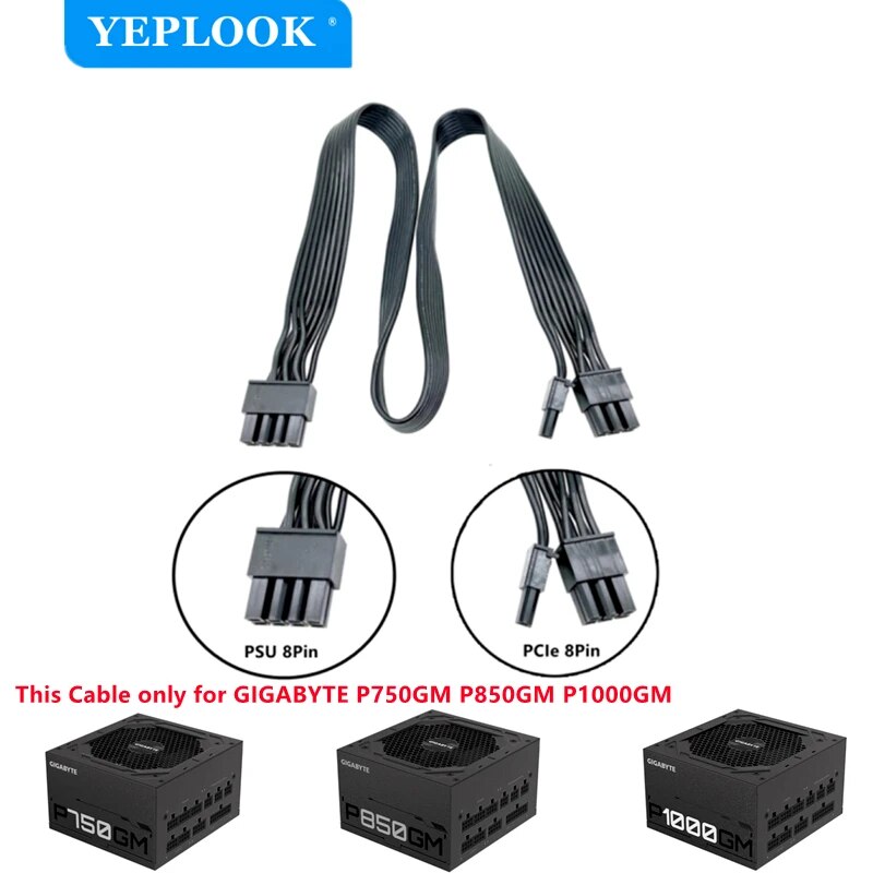 【Must-Have Gadgets】 Pcie 8pin To Single 8pin 62pin Gpu Power Cable For P750gm 750w P850gm 850w P1000gm 1000w Gold Fully Modular Psu 60cm