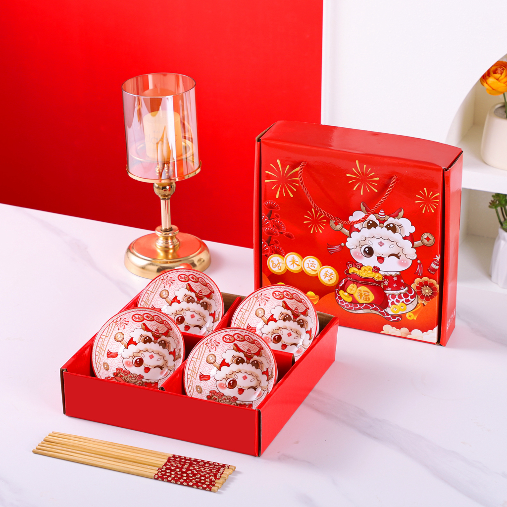 Snake Year Bowl Set / Hampers Imlek Chinese New Year Set hadiah / Mangkok Set Premium Bowl Set Imlek